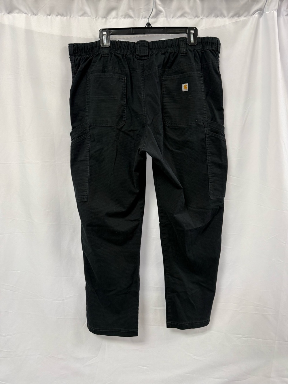 Carhartt Men Ripstop Cargo Scrub Pants XL Reg C56418 Stretch Black Drawstring